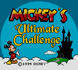 Заставка игры Mickey's Ultimate Challenge